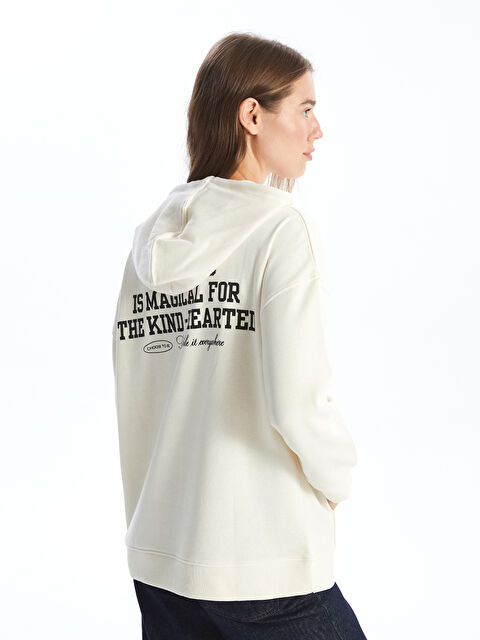 LCW Modest Baskılı Oversize Kadın Kalın Hoodie - W4EI33Z8-FDP