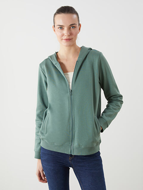 LCWAIKIKI Classic Hooded Women's Thick Cardigan - W4EI44Z8-HBA