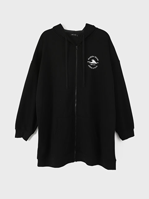 LCW Vision Hooded Printed Long Sleeve Women's Sweatshirt - W4EI46Z8-RQL