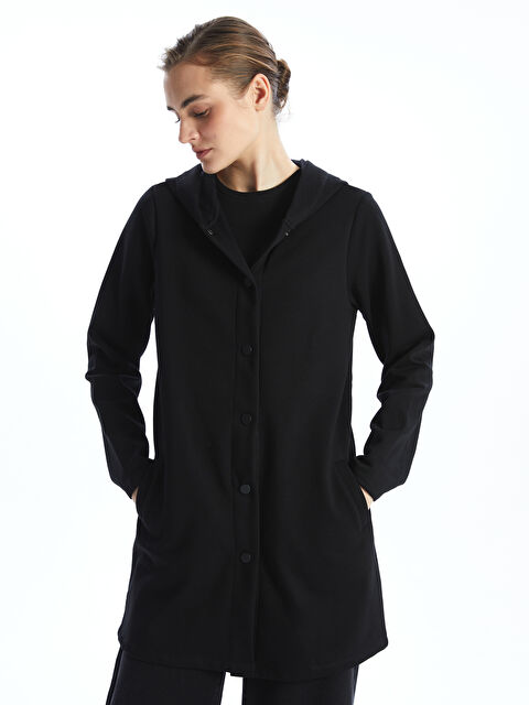 LCWAIKIKI Classic Hooded Women's Cardigan - W4EI47Z8-CVL