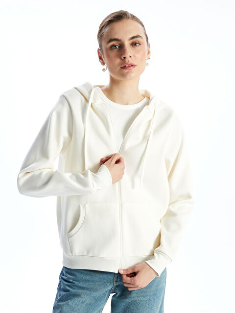 LCWAIKIKI Classic Hooded Women's Cardigan - W4EI52Z8-FEW