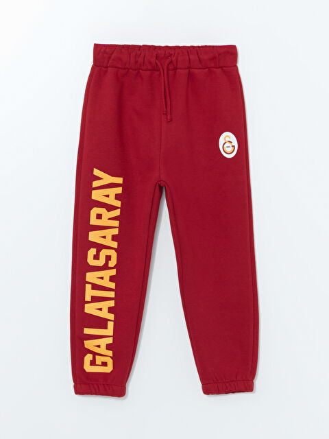 LCW Kids Beli Lastikli Kalın Galatasaray Baskılı Erkek Bebek Eşofman Alt - W4EI66Z1-VAD