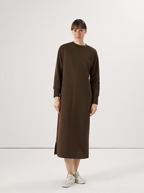 LCW Vision Crew Neck Women's Sweatshirt Dress - W4EJ07Z8-HDN