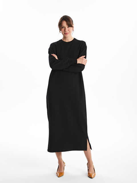 LCW Vision Crew Neck Women's Sweatshirt Dress - W4EJ07Z8-RQL
