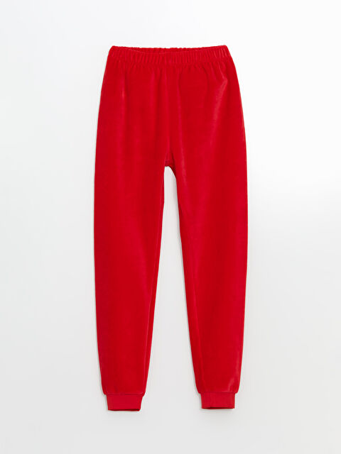 LCW Kids Beli Lastikli Kadife Kız Çocuk Pijama Alt - W4EK57Z4-HMW