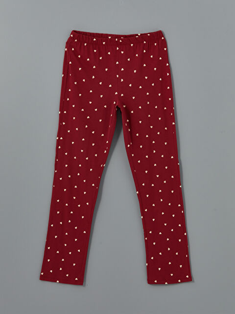 LCW DREAM Beli Lastikli Kalp Baskılı Hamile Pijama Altı - W4EL28Z8-LQU