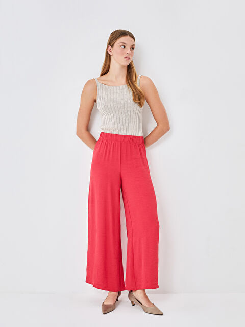 LCW Vision Elasticated Waist Women's Trousers - W4EM10Z8-HUB