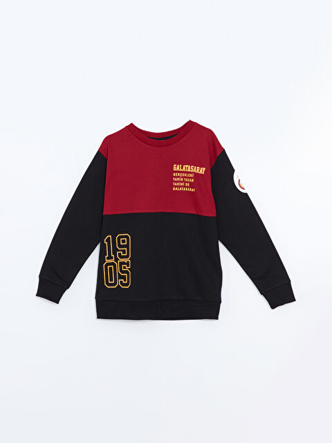 LCW Kids Bisiklet Yaka Galatasaray Baskılı Erkek Çocuk Sweatshirt - W4EN06Z4-CVL