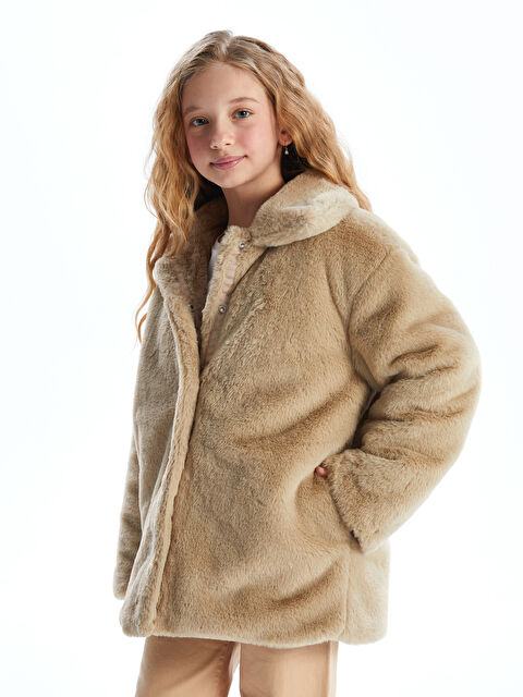LCW Kids Kız Çocuk Suni Kürk Mont - W4EN12Z4-FRC