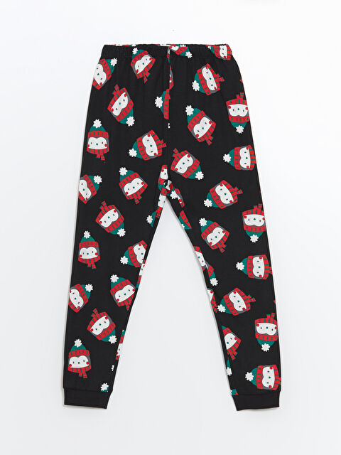 LCW Kids Beli Lastikli Yılbaşı Temalı Erkek Bebek Pijama Alt - W4EN47Z1-LQJ