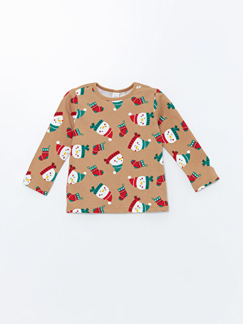 LCW Kids Yılbaşı Temalı Erkek Bebek Pijama Üst - W4EN51Z1-LQX