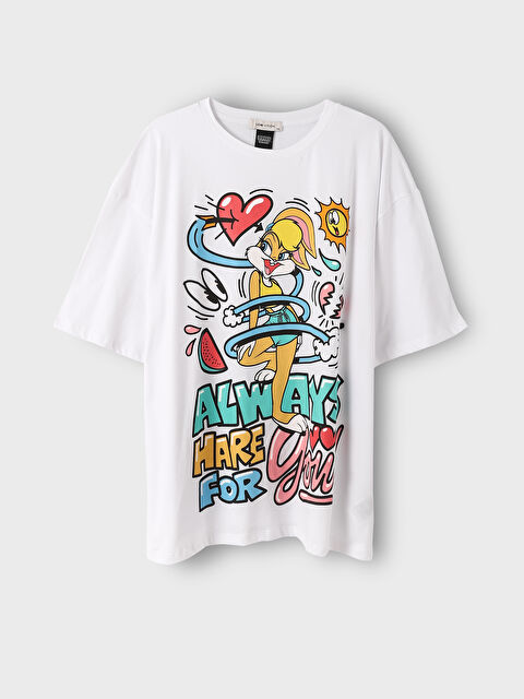 LCW Vision Crew Neck Printed Short Sleeve Women's T-Shirt - W4EN87Z8-Q6K