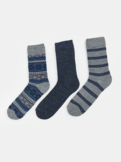 LCW ACCESSORIES Desenli Erkek Soket Çorap 3'lü - W4EO32Z8-K00