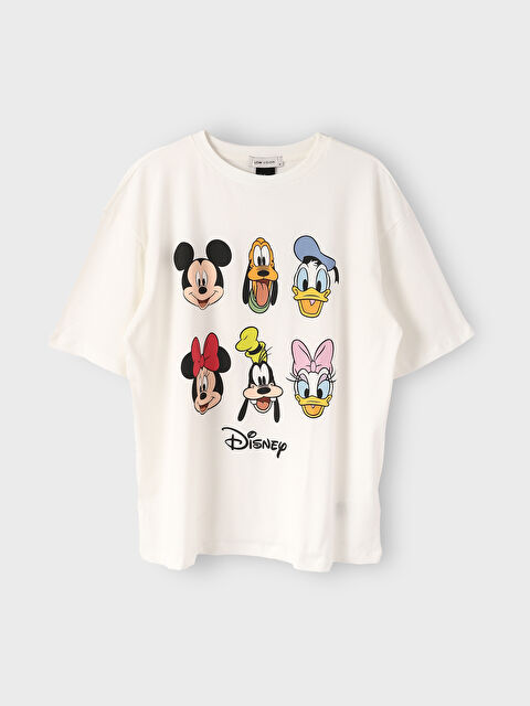 LCW Vision Crew Neck Printed Short Sleeve Women's T-Shirt - W4EO42Z8-R9J