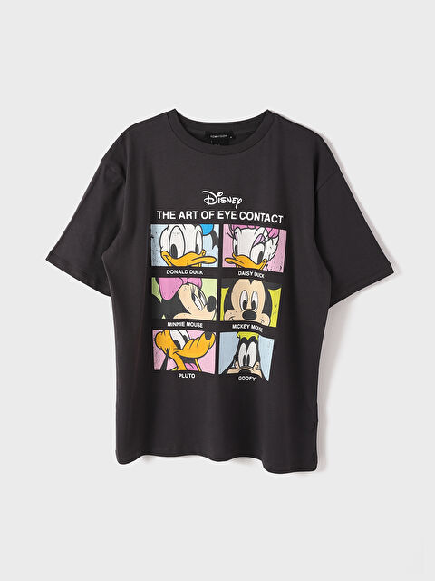 LCW Vision Crew Neck Mickey Mouse Printed Women's T-Shirt - W4EO47Z8-DC4