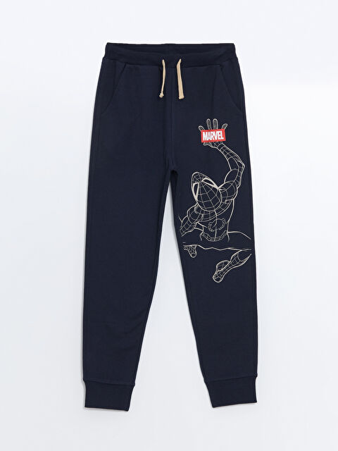 LCW Kids Elasticated Waist Spider-Man Printed Boys' Jogger Sweatpants - W4EP53Z4-DWP