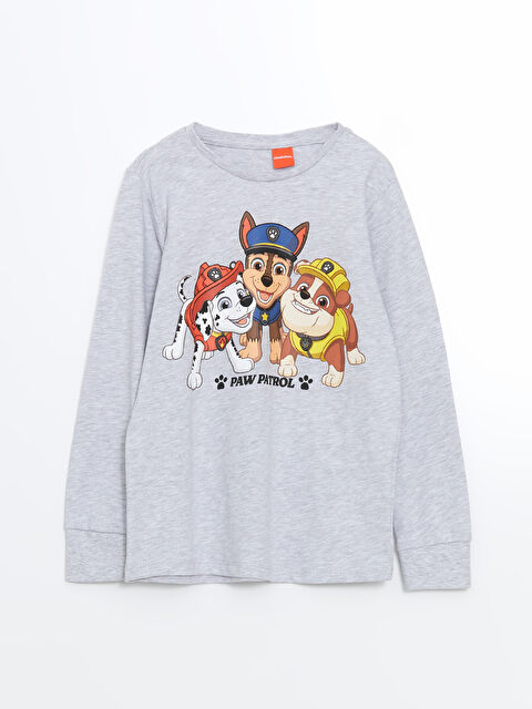 LCW DREAM Bisiklet Yaka Paw Patrol Baskılı Erkek Çocuk Pijama Üst - W4EQ29Z4-LAK
