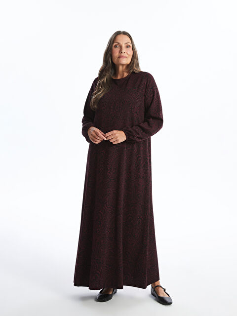 LCW Grace Bisiklet Yaka Desenli Elbise - W4EQ37Z8-MJA