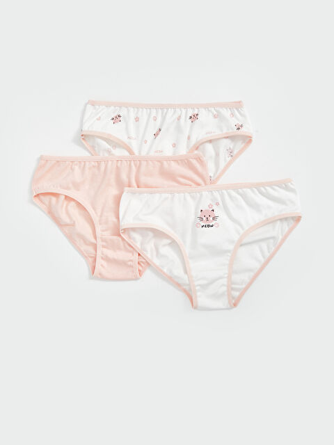 LCW Kids Baskılı Kız Çocuk Külot 3'lü - W4EQ47Z4-LRA