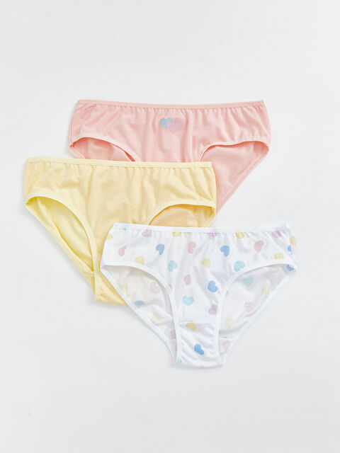 LCW Kids Baskılı Kız Çocuk Külot 3'lü - W4EQ75Z4-LU7