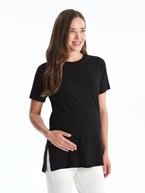 LCW Comfort Bisiklet Yaka Kadın Tişört - W4ET03Z8-CVL