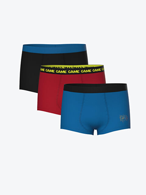 LCW Kids Baskılı Erkek Çocuk Boxer 3'lü - W4ET46Z4-CVL