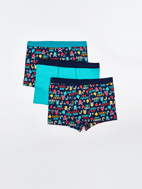 LCW Kids Baskılı Erkek Çocuk Boxer 3'lü - W4ET48Z4-LSJ
