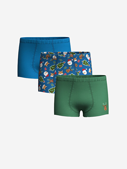 LCW Kids Yılbaşı Temalı Erkek Çocuk Boxer 3'lü - W4ET66Z4-LQL