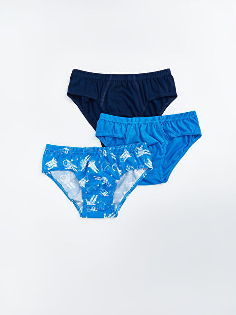 LCW Kids Baskılı Erkek Çocuk Külot 3'lü - W4ET72Z4-LQQ