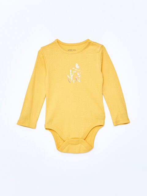 LCW baby Baskılı Kız Bebek Çıtçıtlı Bodysuit - W4EU05Z1-G4Y