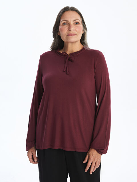 LCW Grace Bağlamalı Yaka Kadın Bluz - W4EY96Z8-HQV