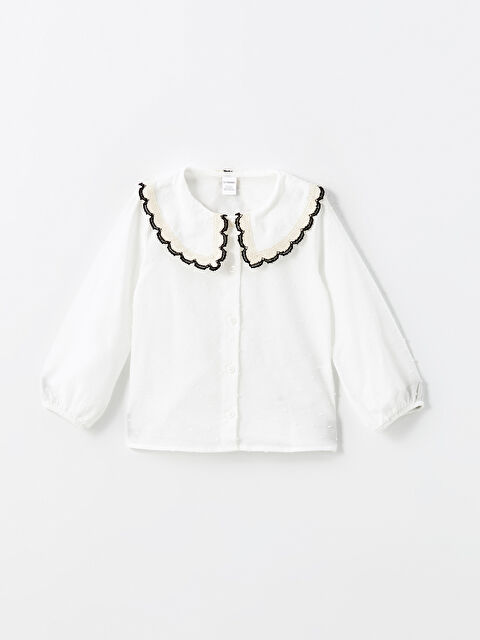 LCW Kids Bebe Yaka Uzun Kollu Kız Çocuk Gömlek - W4FA11Z1-FDU