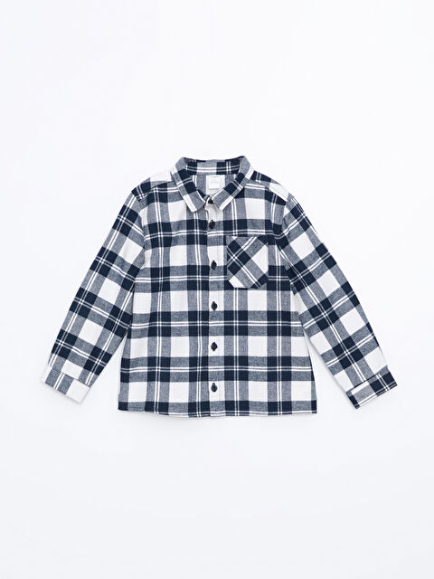 LCW Kids Long Sleeve Plaid Boys' Flannel Shirt - W4FA20Z1-LN3