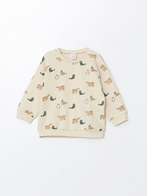 LCW baby Bisiklet Yaka Erkek Bebek Sweatshirt - W4FD55Z1-LRA
