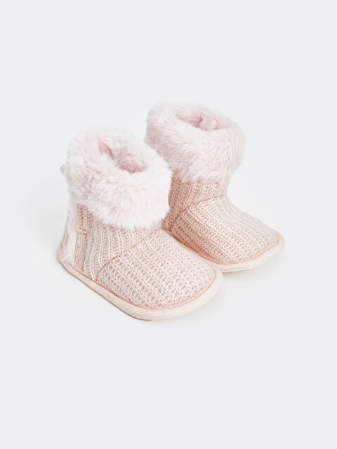 LCW STEPS Kürklü Kız Bebek İlk Adım Ayakkabısı - W4FF07Z1-YAS