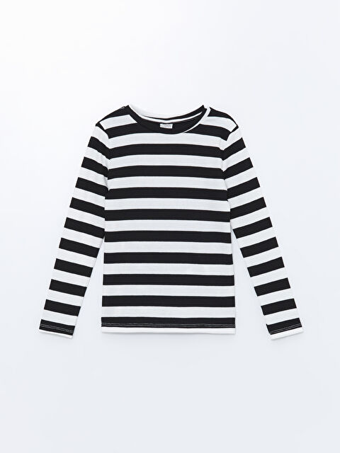 LCW Kids Bisiklet Yaka Kız Çocuk Tişört - W4FF46Z4-LEG