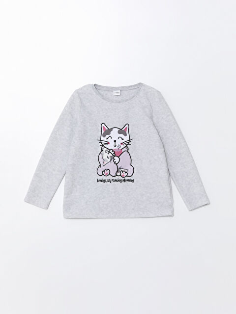 LCW Kids Bisiklet Yaka Polar Kız Çocuk Pijama Üst - W4FF62Z4-CT3