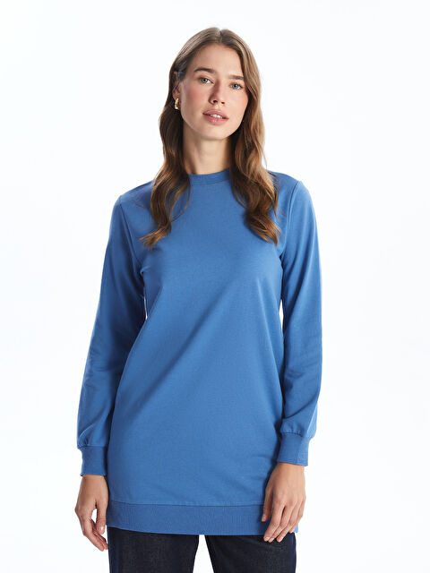 LCW Modest Bisiklet Yaka Kadın Sweatshirt Tunik - W4FI77Z8-H5X