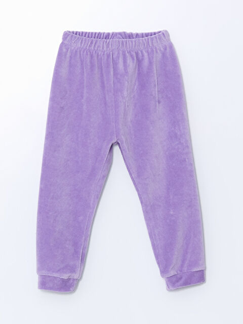 LCW baby Beli Lastikli Kadife Kız Bebek Pijama Alt - W4FJ72Z1-YQN