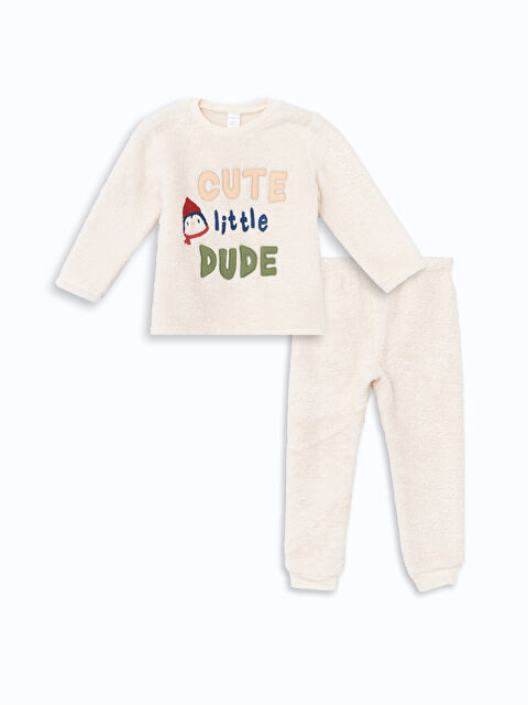 LCW baby Bisiklet Yaka Erkek Bebek Pijama Takımı - W4FK19Z1-YG7