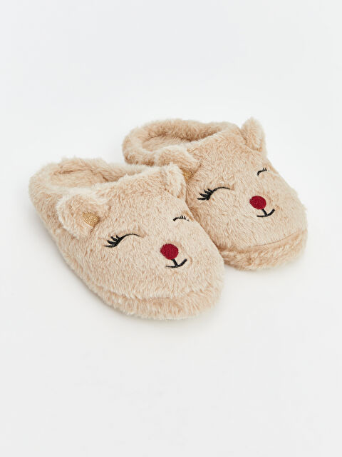 LCW STEPS Pelüş Kız Çocuk Ev Terliği - W4FL94Z4-SHH