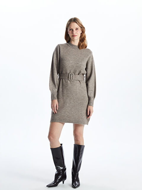 LCWAIKIKI Basic Bisiklet Yaka Kadın Triko Tunik - W4FM76Z8-DFV