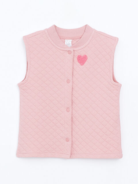 LCW baby Kalp Desenli Kız Bebek Yelek - W4FN01Z1-MAP