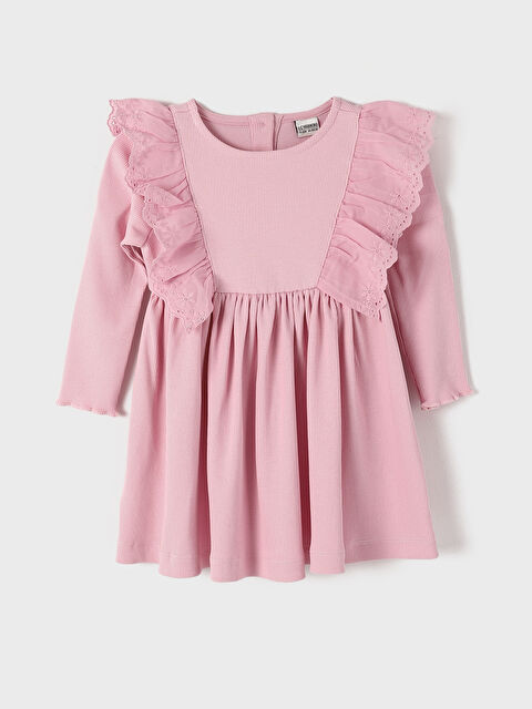 LCW Kids Crew Neck Baby Girls' Dress - W4FN18Z1-QXC