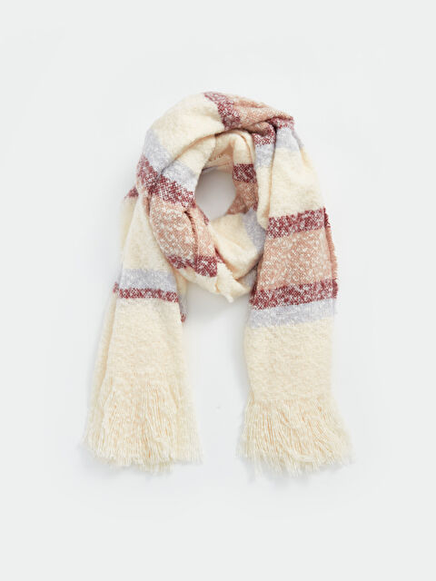 LCW ACCESSORIES Desenli Püsküllü Kadın Atkı - W4FN33Z8-LFC