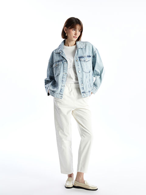 LCW Vision Beli Lastikli Kadife Kadın Pantolon - W4FO96Z8-R9J