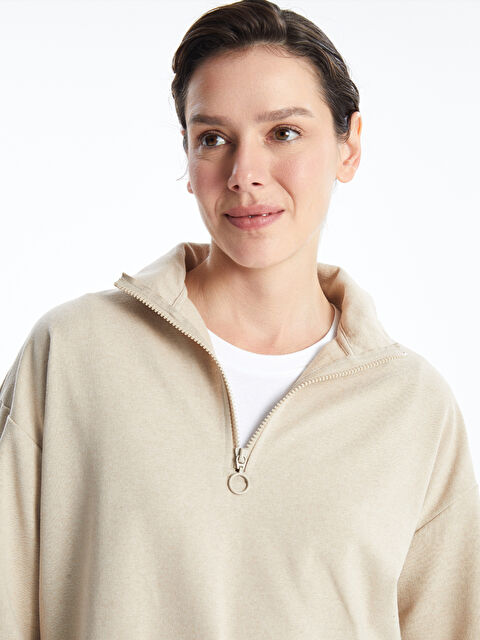 LCW ECO Dik Yaka Kadın Sweatshirt - W4FQ09Z8-YJE