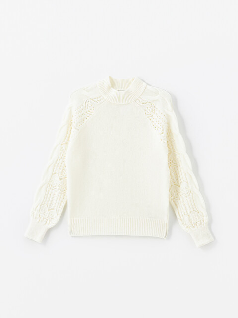 LCW Vision Mock Turtleneck Hole-Knitted Women's Knitwear Sweater