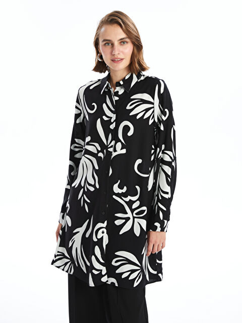 LCWAIKIKI Classic Desenli Kadın Gömlek Tunik - W4FR59Z8-LQJ