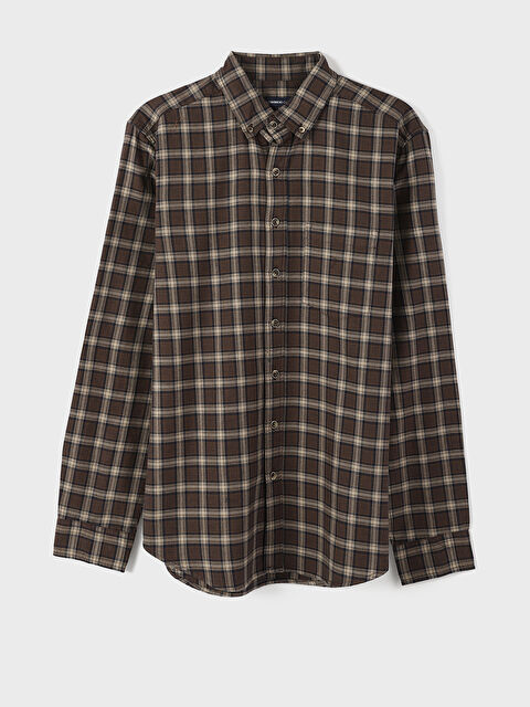 LCWAIKIKI Classic Regular Fit Long Sleeve Plaid Men's Flannel Shirt - W4FS01Z8-LKQ